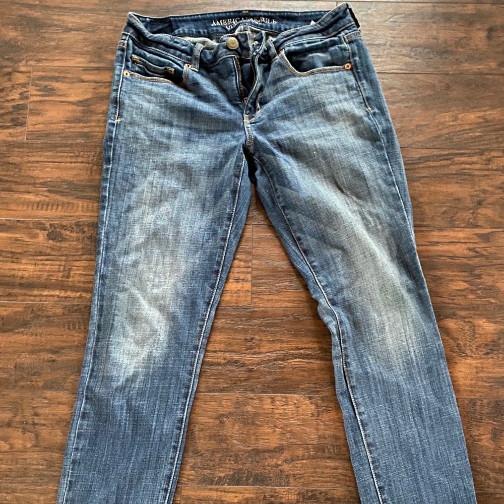 American Eagle skinny jeans.